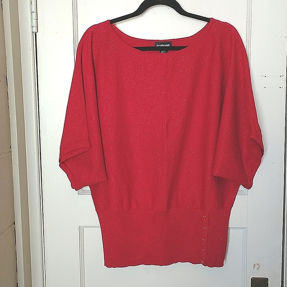 EUC Lane Bryant Size 18/20 Red Top - Picture 1 of 7